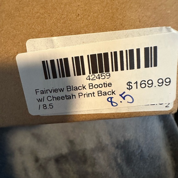 NEW Vintage Havana Fairview Black Bootie with Cheetah print detail - Picture 8 of 8